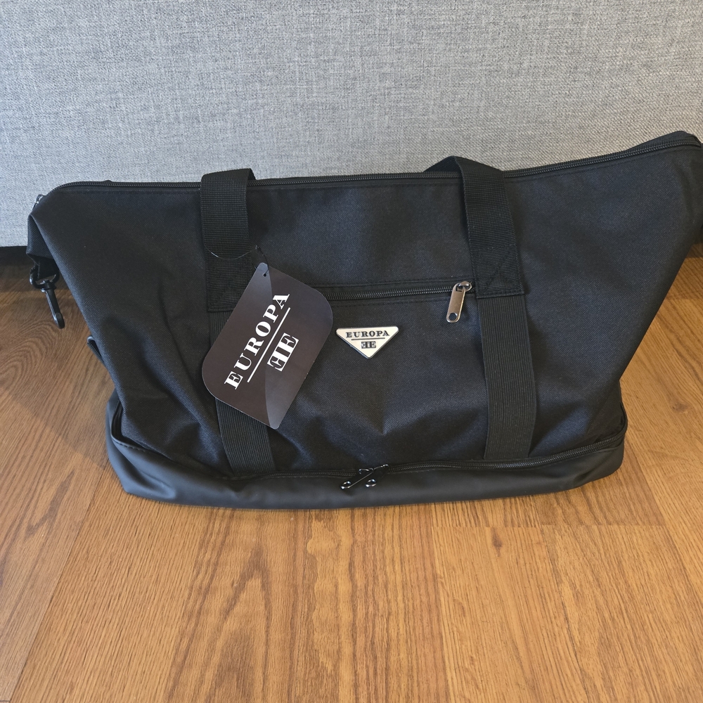 Black Travel Duffel Bag 18"
